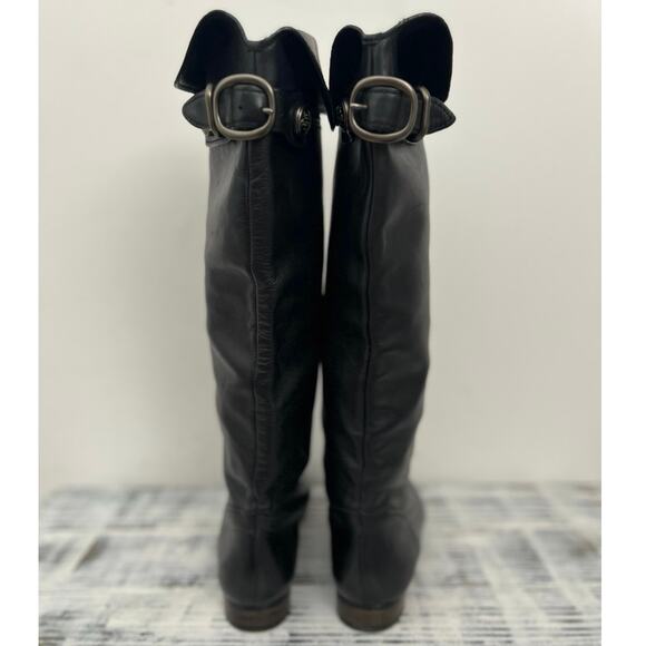 COACH BENITA BLACK SOFT LEATHER FLAT SOLE WOMEN'S TALL RIDING BOOTS SIZE 5 1/2 B - Picture 6 of 16